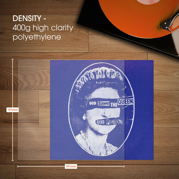 7" DENSITY Polythene Outer Sleeves (50 Pack)