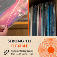 12" DENSITY Polythene Outer Sleeves (50 Pack)