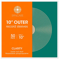 10" CLARITY Resealable Outer Sleeves (50 Pack)