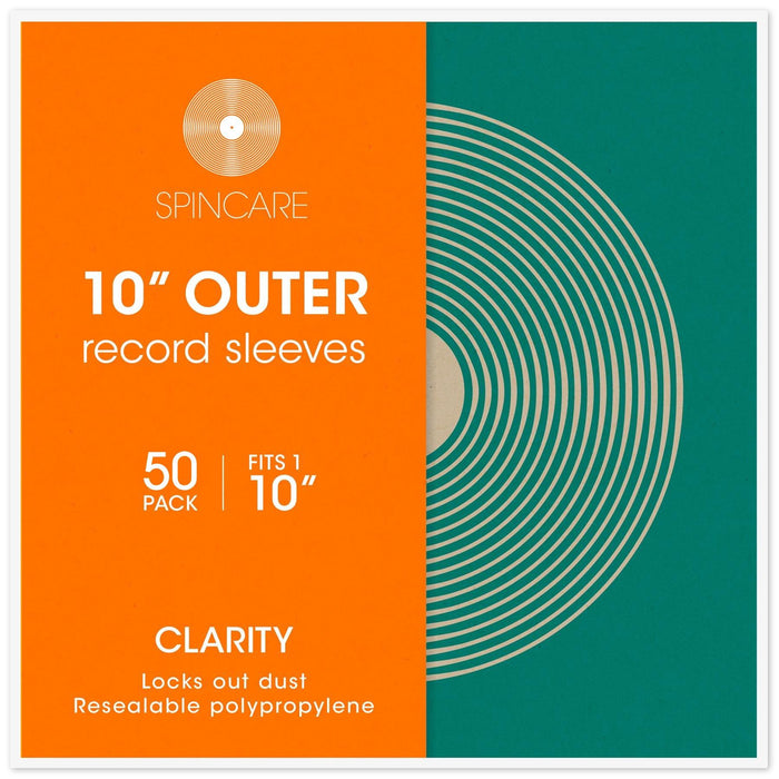 10" CLARITY Resealable Outer Sleeves (50 Pack)