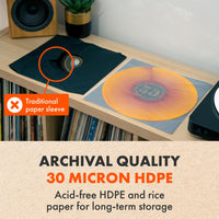12" AUDIOPHILE Archival Inner Sleeves - Black (50 Pack)