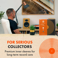 12" AUDIOPHILE Archival Inner Sleeves - Black (50 Pack)