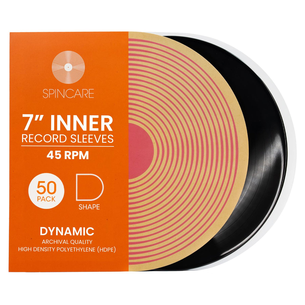 7" DYNAMIC Rounded Inner Sleeves (50 Pack)