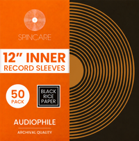 12" AUDIOPHILE Archival Inner Sleeves - Black (50 Pack)