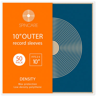 10" DENSITY Polythene Outer Sleeves (50 Pack)
