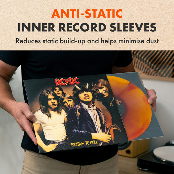 12" AUDIOPHILE Archival Inner Sleeves - Black (50 Pack)