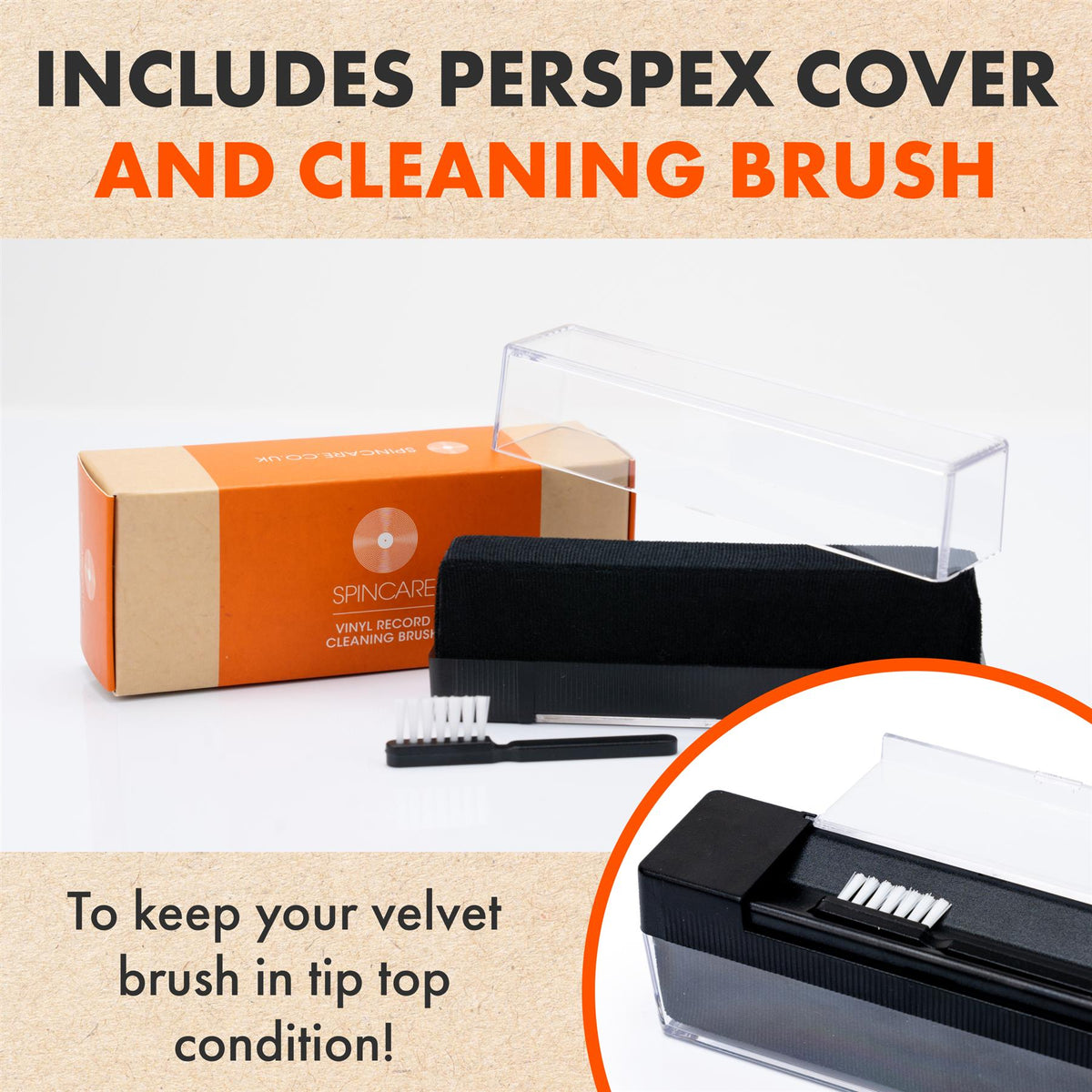 Velvet Record Cleaning Brush