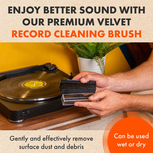 Velvet Record Cleaning Brush