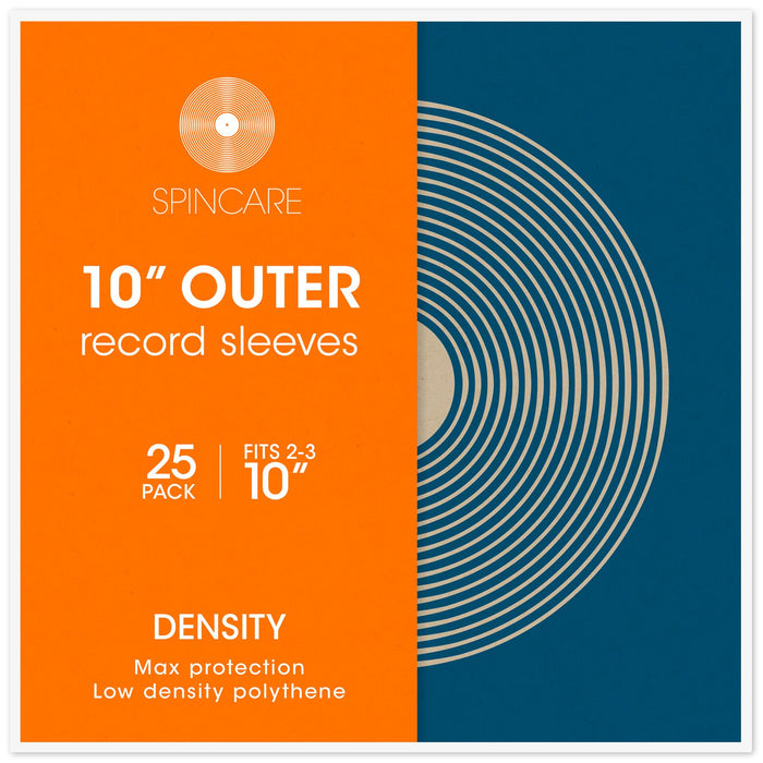 10" DENSITY Polythene Outer Sleeves (25 Pack)