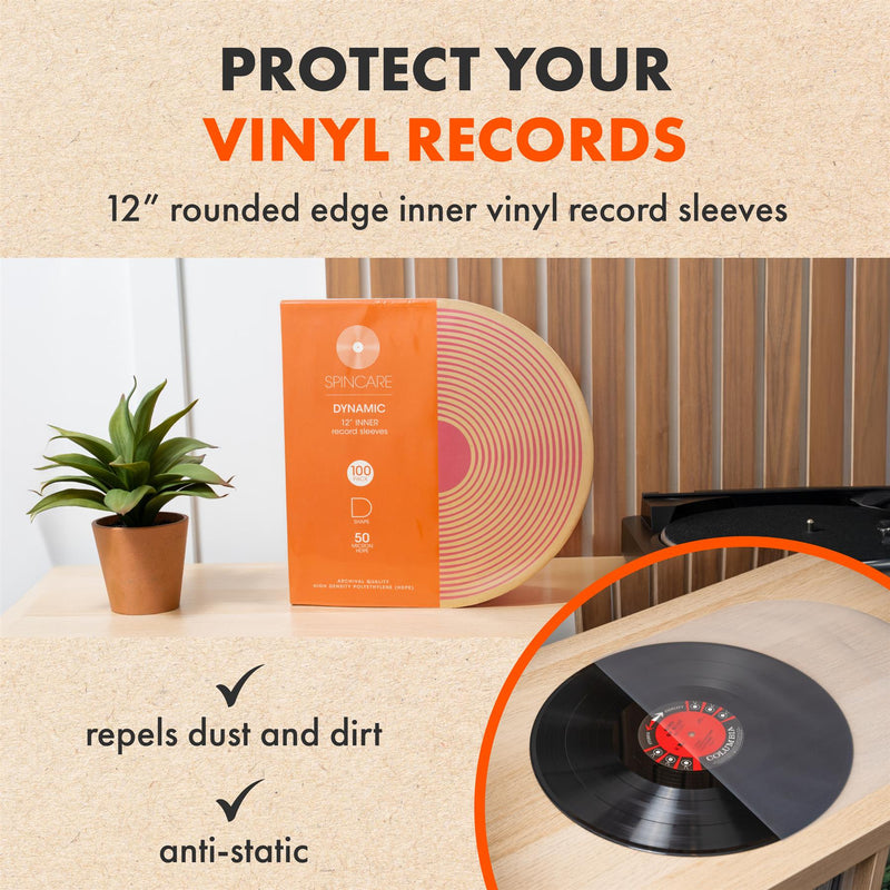 12" DYNAMIC Rounded Inner Sleeves (100 Pack)