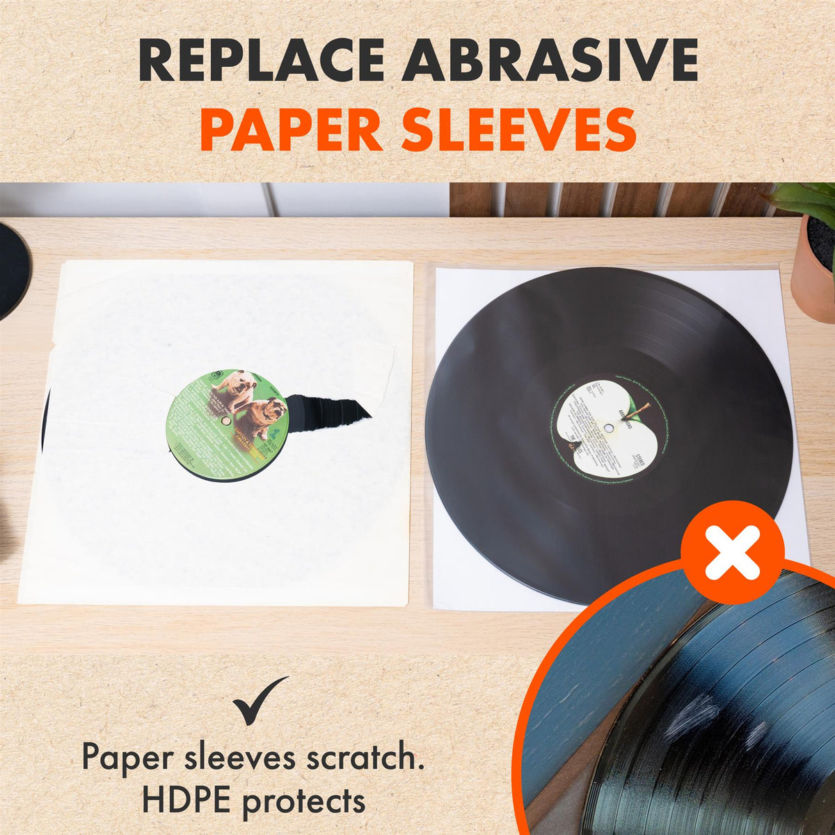 12" AUDIOPHILE Archival Inner Sleeves (50 pack)