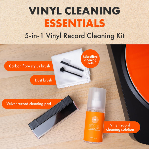 5-in-1 Vinyl Record Cleaning Kit
