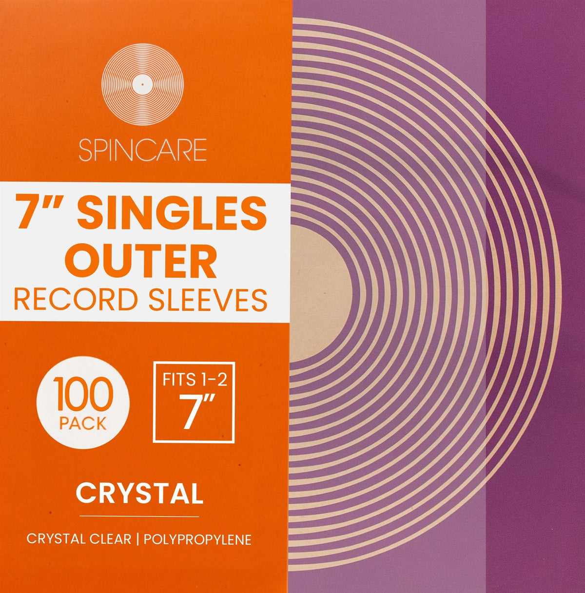 7" CRYSTAL STANDARD Polypropylene Outer Sleeves (100 Pack)