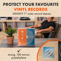 7" DENSITY Polythene Outer Sleeves (100 Pack)