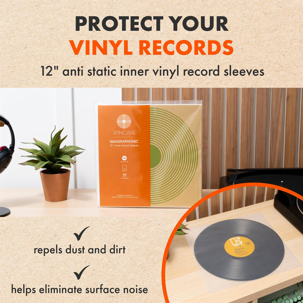 12" QUADRAPHONIC Square Inner Sleeves (100 Pack)