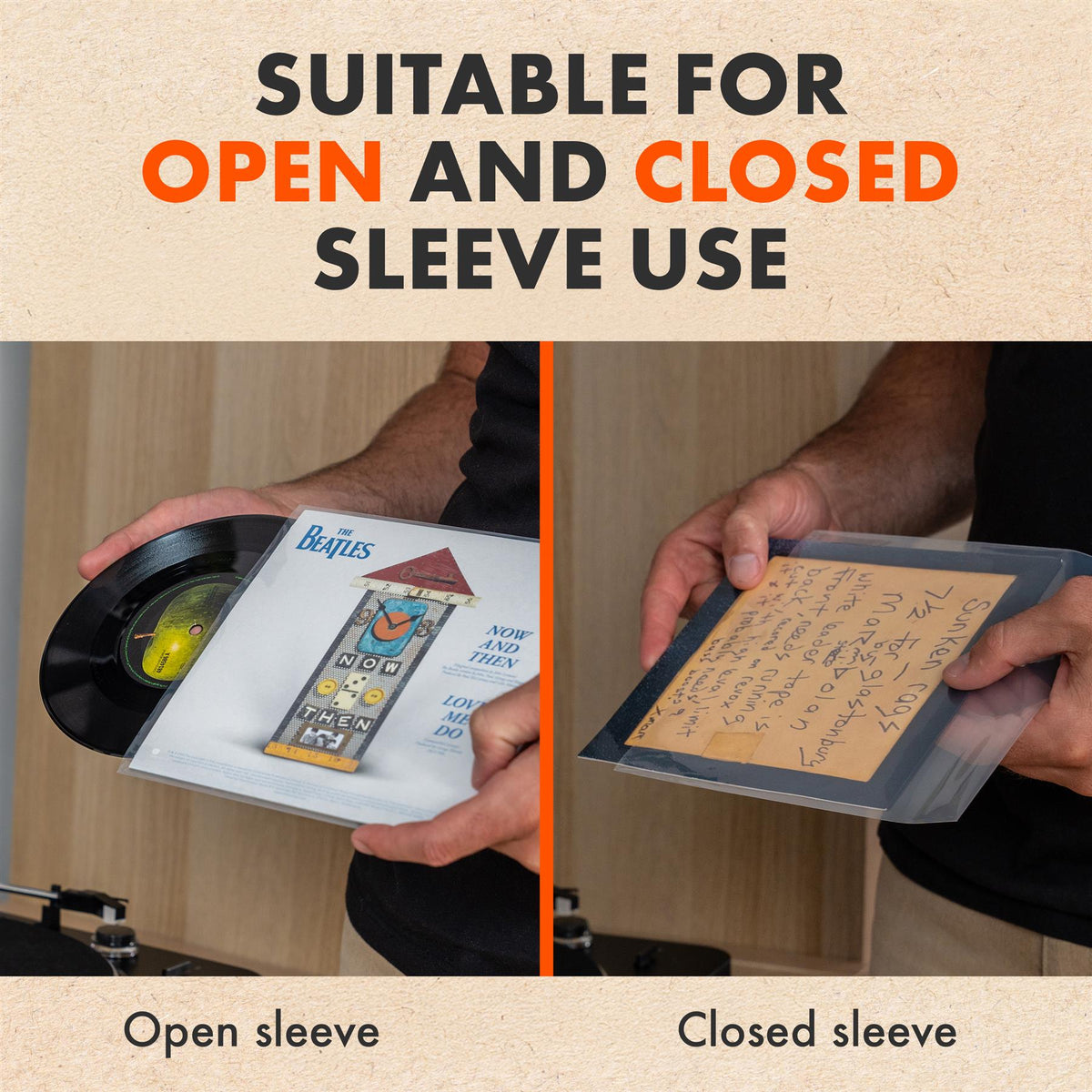 7" DENSITY Polythene Outer Sleeves (100 Pack)