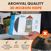 7" AUDIOPHILE Archival Inner Sleeves (50 pack)