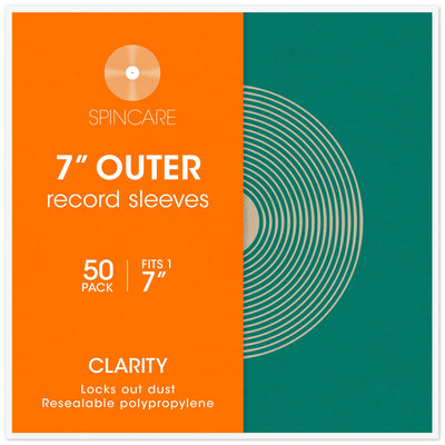 7" CLARITY Resealable Outer Sleeves (50 Pack)