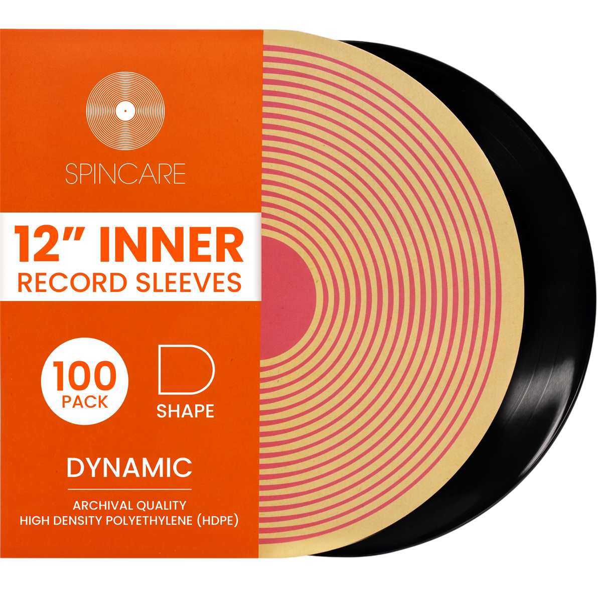 12" DYNAMIC Rounded Inner Sleeves (100 Pack)