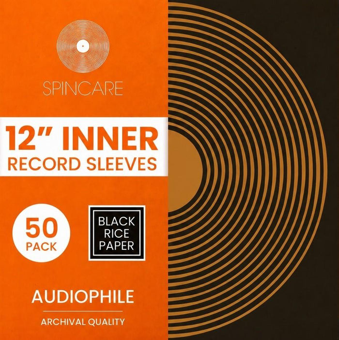 12" AUDIOPHILE Archival Inner Sleeves - Black (50 Pack)