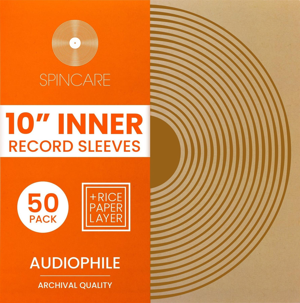 10" AUDIOPHILE Archival Inner Sleeves (25 Pack)