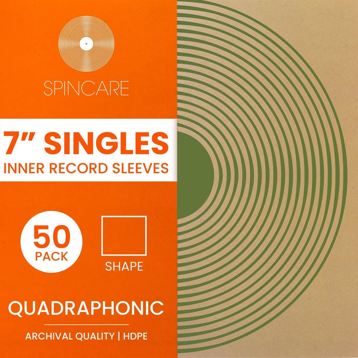 7" QUADRAPHONIC Square Inner Sleeves (50 Pack)