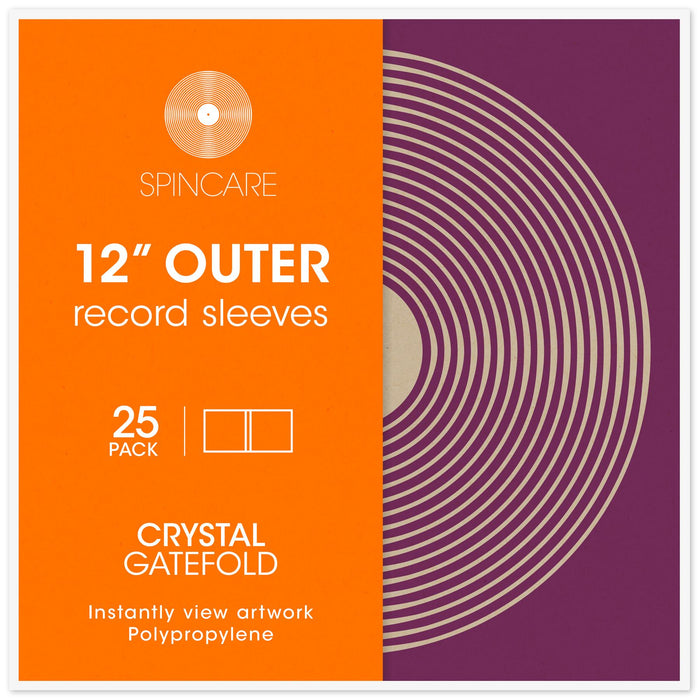 12" CRYSTAL GATEFOLD Outer Sleeves (25 Pack)
