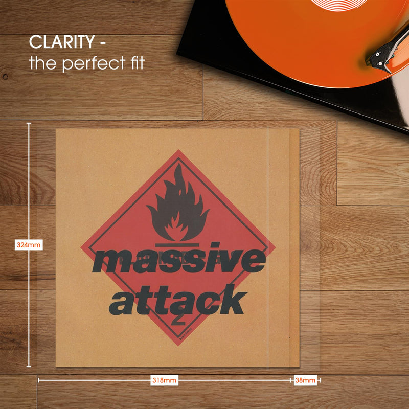 12" CLARITY DOUBLE Resealable Outer Sleeves (50 Pack)